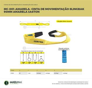 CINTA DE MOVIMENTAÇÃO SLINGBAK 90MM 6 TONELADAS 07395 