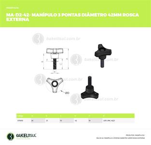 MANÍPULO 3 PONTAS 42MM ROSCA EXTERNA 07800 F3 06337 