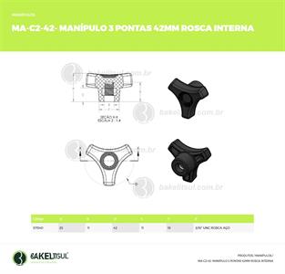 MANÍPULO 3 PONTAS 42MM ROSCA INTERNA 07840 F3 06309 
