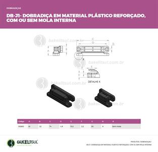 DOBRADIÇA PLÁSTICA PORTA REFRIGERAÇÃO DB-J1 08360 