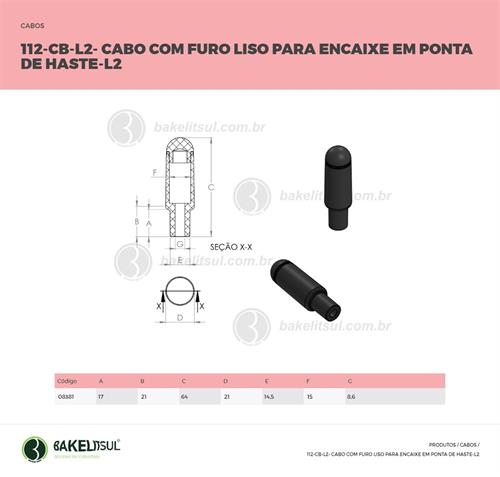 CABO PLÁSTICO FIXAÇÃO POR PRESSÃO CB-L2 08381 F3 04791 