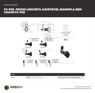 FECHO LINGUETA REGULÁVEL MANOPLA FC-PJ8 08419 