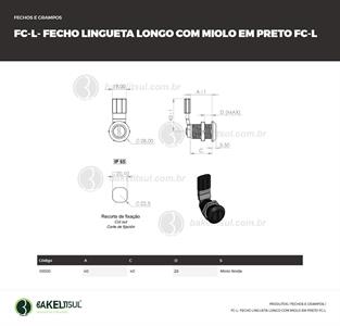 FECHO LINGUETA METÁLICO MIOLO FENDA FC-L1 08510 