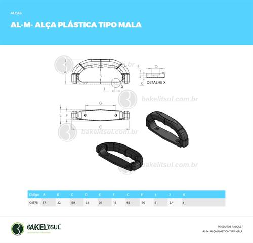 ALÇA PLÁSTICA TIPO MALA 08575 