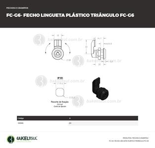 FECHO LINGUETA PLÁSTICO MIOLO TRIÂNGULO FC-G6 08586 