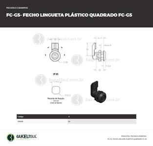 FECHO LINGUETA PLÁSTICO MIOLO QUADRADO FC-G5 08598 