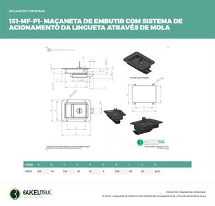 MAÇANETA DE EMBUTIR COM SISTEMA DE ACIONAMENTO DA LINGUETA 30% off 08610 