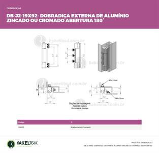 DOBRADIÇA ALUMÍNIO DB-J2 08623 