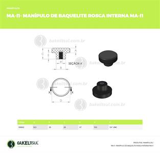 MANÍPULO REDONDO DE BAQUELITE 47MM ROSCA INTERNA 08662 