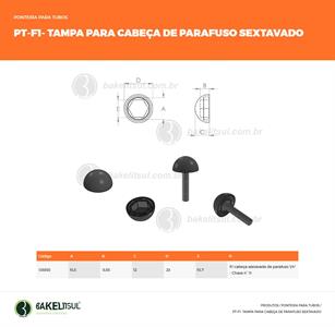 TAMPA PARA CABEÇA DE PARAFUSO SEXTAVADO 08855 F3 06571 