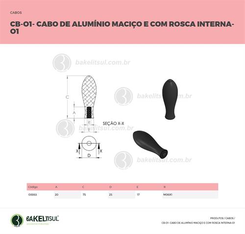 CABO DE ALUMÍNIO MACIÇO CB-O1 08863 F3 05733 