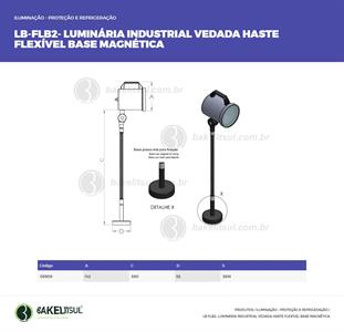 LUMINÁRIA FLEXÍVEL VEDADA PARA MÁQUINAS LB-FLB2 08909 