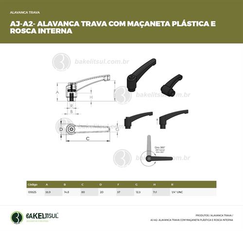 AJUSTADOR ALAVANCA TRAVA PLÁSTICA ROSCA INTERNA 09325 