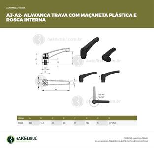AJUSTADOR ALAVANCA TRAVA PLÁSTICA ROSCA INTERNA 09325 