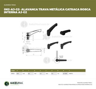 AJUSTADOR ALAVANCA TRAVA METÁLICA ROSCA INTERNA AJ-G2 09346 F3 04904 