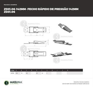 FECHO RÁPIDO DE PRESSÃO AÇO 142MM ZD-31.06 09799 F3 07317 