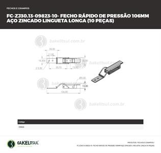 FECHO RÁPIDO DE PRESSÃO AÇO/INOX 106MM ZJ-30.13 09823 F3 07341 