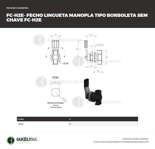 FECHO LINGUETA BORBOLETA FC-H2E 09892 