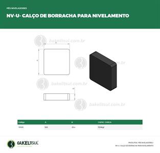 CALÇO DE BORRACHA PARA NIVELAMENTO 10120 