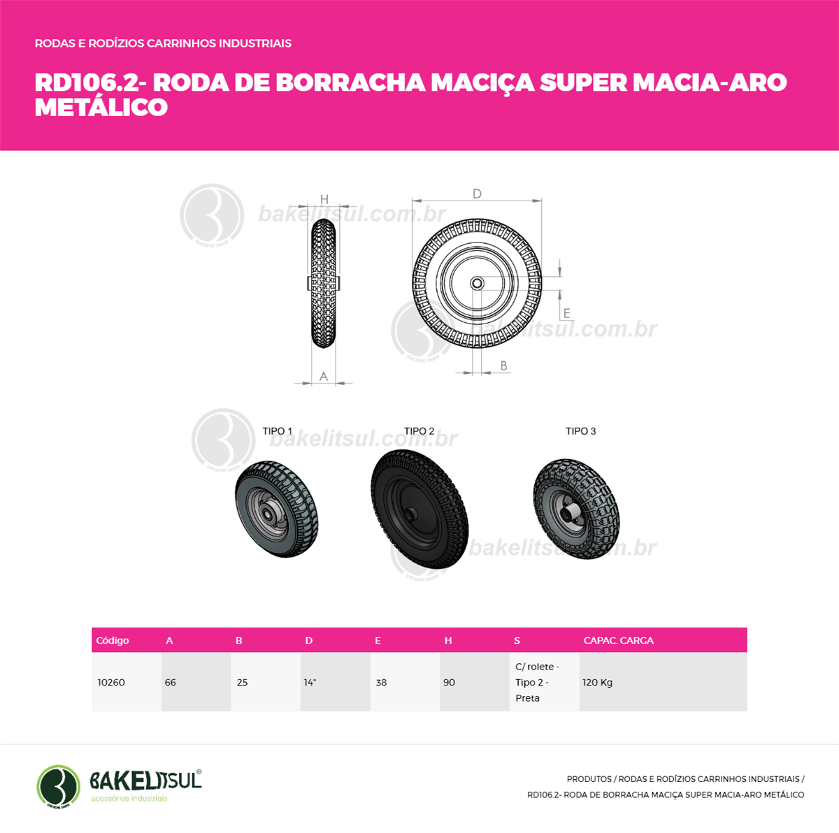 Clique aqui para visualizar a imagem técnica RD-RODA-BR-R105.26-SR-14"-00-00-PSR-MACICO ROLETE ARO METALICO PRETA Clique aqui para visualizar a imagem técnica RD-RODA-BR-R105.26-SR-14"-00-00-PSR-MACICO ROLETE ARO METALICO PRETA
