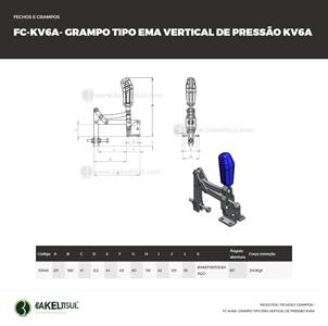 GRAMPO DE PRESSÃO VERTICAL TIPO EMA FC-KV6A 10948 