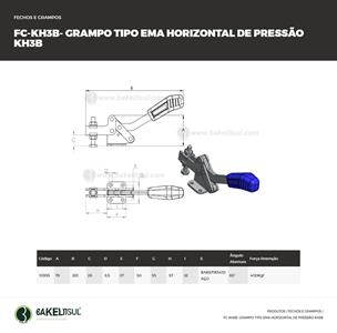 GRAMPO DE PRESSÃO HORIZONTAL TIPO EMA FC-KH3B 10955 