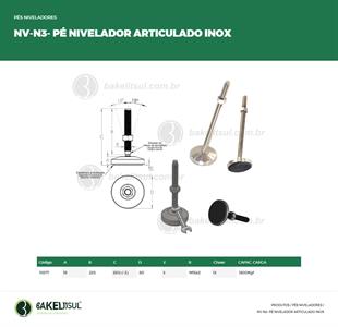 PÉ NIVELADOR ARTICULADO INOX 10971 