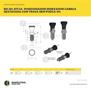 POSICIONADOR INDEXADOR H4 SEXTAVADO COM TRAVA SEM PORCA 11010 