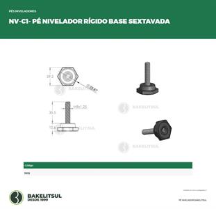 PÉ NIVELADOR ROSCA EXTERNA BASE 29 SEXTAVADA RÍGIDA  11103 F3 08260 