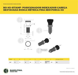 POSICIONADOR INDEXADOR H3 SEXTAVADO MÉTRICO FINO SEM PORCA 11237 
