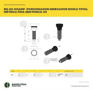 POSICIONADOR INDEXADOR H3 ROSCA MÉTRICA FINA SEM PORCA 11241 F3 08376 