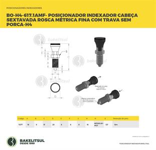 POSICIONADOR INDEXADOR H4 SEXTAVADO MÉTRICO FINO TRAVA SEM PORCA 11277 F3 08412 