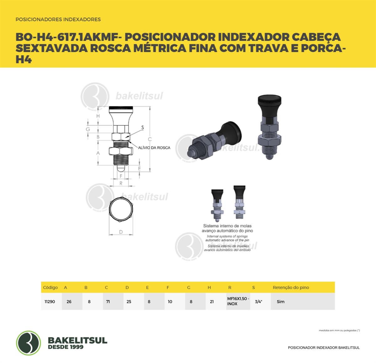 Clique aqui para visualizar a imagem técnica BO-BOTAO-PP-H4-EX-25-MF16X1,5-26-RIN-GN617.1AK C/ TRAVA(pino10) Clique aqui para visualizar a imagem técnica BO-BOTAO-PP-H4-EX-25-MF16X1,5-26-RIN-GN617.1AK C/ TRAVA(pino10)