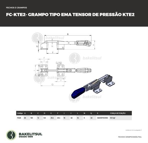 GRAMPO TENSOR DE PRESSÃO TIPO EMA FC-KTE2 11328 