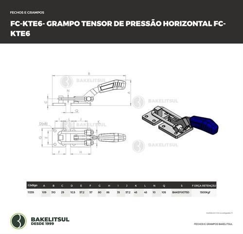 GRAMPO TENSOR DE PRESSÃO TIPO EMA FC-KTE6 11339 