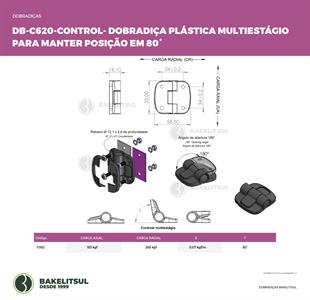 DOBRADIÇA MULTIESTÁGIO PARA MANTER POSIÇÃO DB-C620-C 11382 