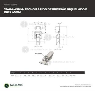 FECHO RÁPIDO DE PRESSÃO INOX 45MM 11397 F3 08570 