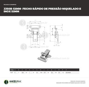 FECHO RÁPIDO DE PRESSÃO INOX 53MM 11401 F3 08574 