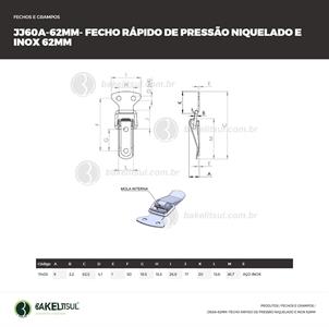 FECHO RÁPIDO DE PRESSÃO INOX 62MM 11403 F3 08576 