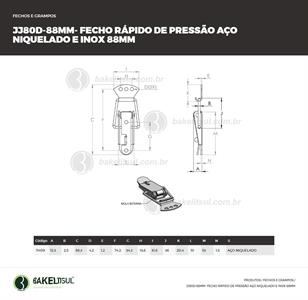 FECHO RÁPIDO DE PRESSÃO AÇO 88MM 11409 F3 08582 