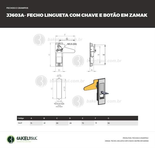 FECHO LINGUETA APERTA ABRE FC-JJ603A 11417 