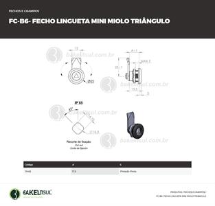 FECHO LINGUETA MINI MIOLO TRIÂNGULO FC-B6 11463 