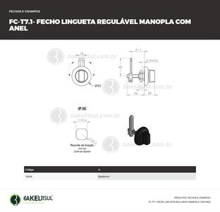 FECHO LINGUETA REGULÁVEL MANOPLA FC-T7 11609 