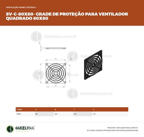 GRADE PLÁSTICA PARA PROTEÇÃO DE VENTILADORES 11645 