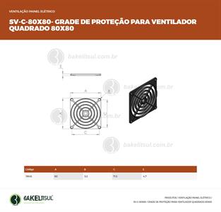 GRADE PLÁSTICA PARA PROTEÇÃO DE VENTILADORES 11645 