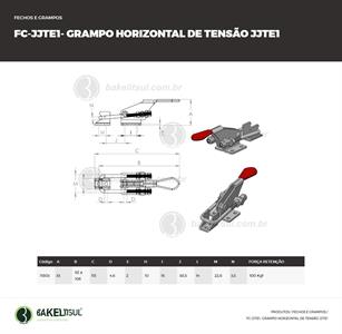 GRAMPO HORIZONTAL DE PRESSÃO JJTE1 11803 F3 08928 