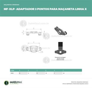 ADAPTADOR LINHA X PARA MONTAGEM TRAVAMENTO 3 PONTOS 11809 