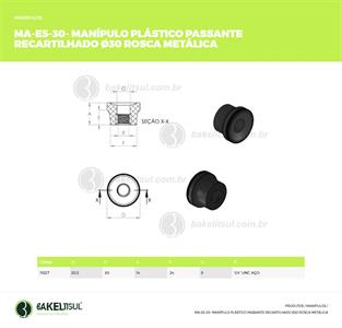 MANÍPULO RECARTILHADO 30MM ROSCA INTERNA PASSANTE 11827 F3 08946 