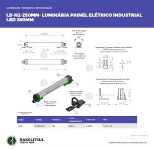 LUMINÁRIA INDUSTRIAL LED TUBULAR 250MM LB-N2 12010 