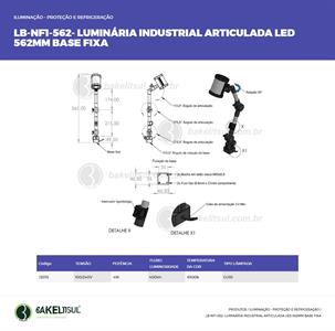 LUMINÁRIA ARTICULADA LED BASE FIXA LB-NF1-562 12015 